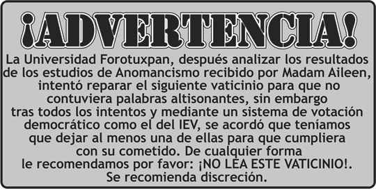 LOS VATICINIOS DE MADAM AILEEN…