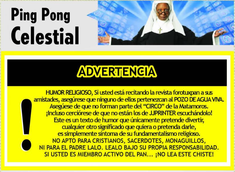 PING PONG CELESTIAL – ¡EL OBISPO DEL AMOR!