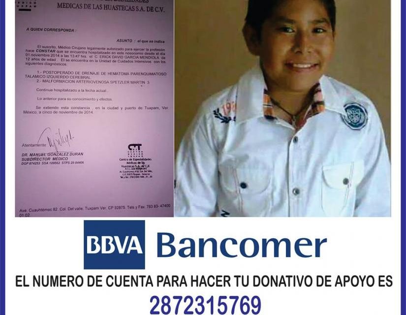 SERVICIO SOCIAL – AYUDA PARA ERICK DAVID