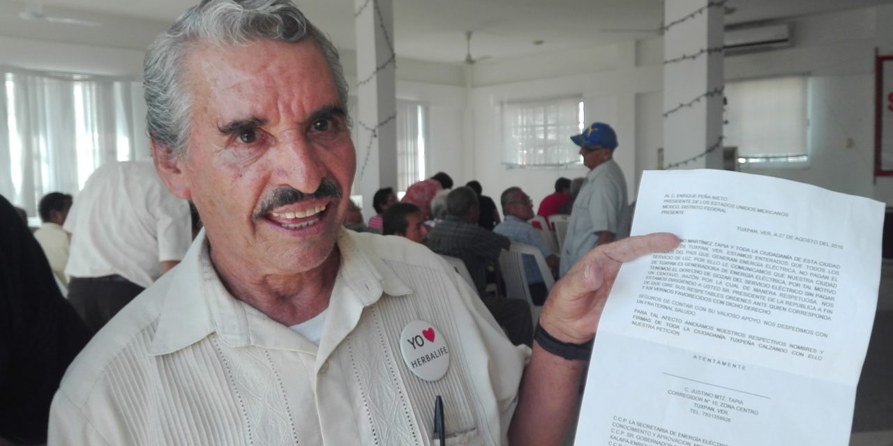Propuesta busca que Tuxpeños dejen de pagar Luz