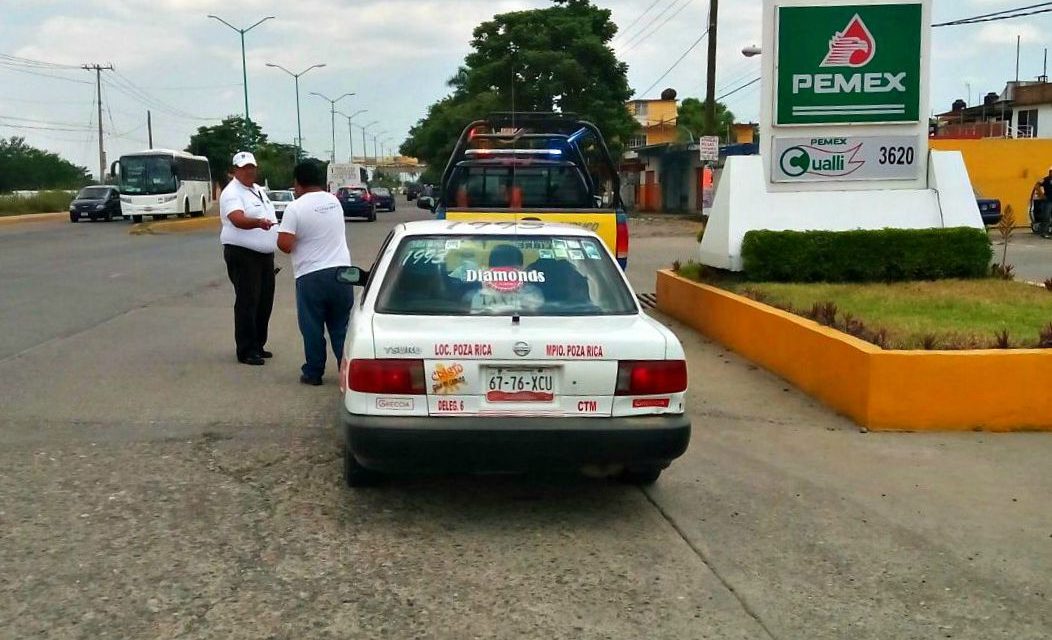 Despliegan Operativo Cero Tolerancia a taxista que realizan servicio colectivo