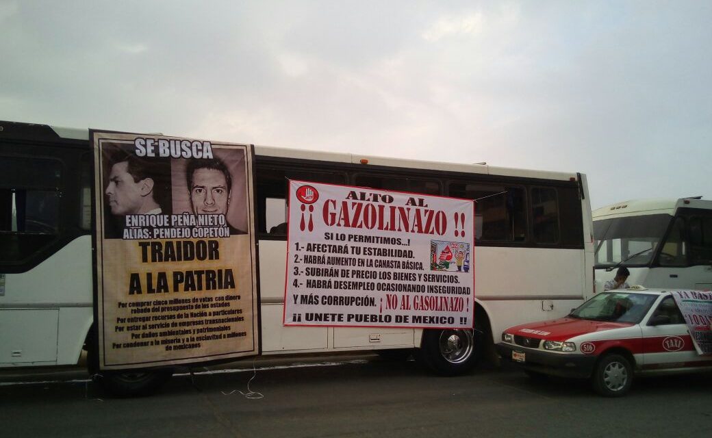 Transportistas cumplen con manifestarse, dicen no al «GASOLINAZO»