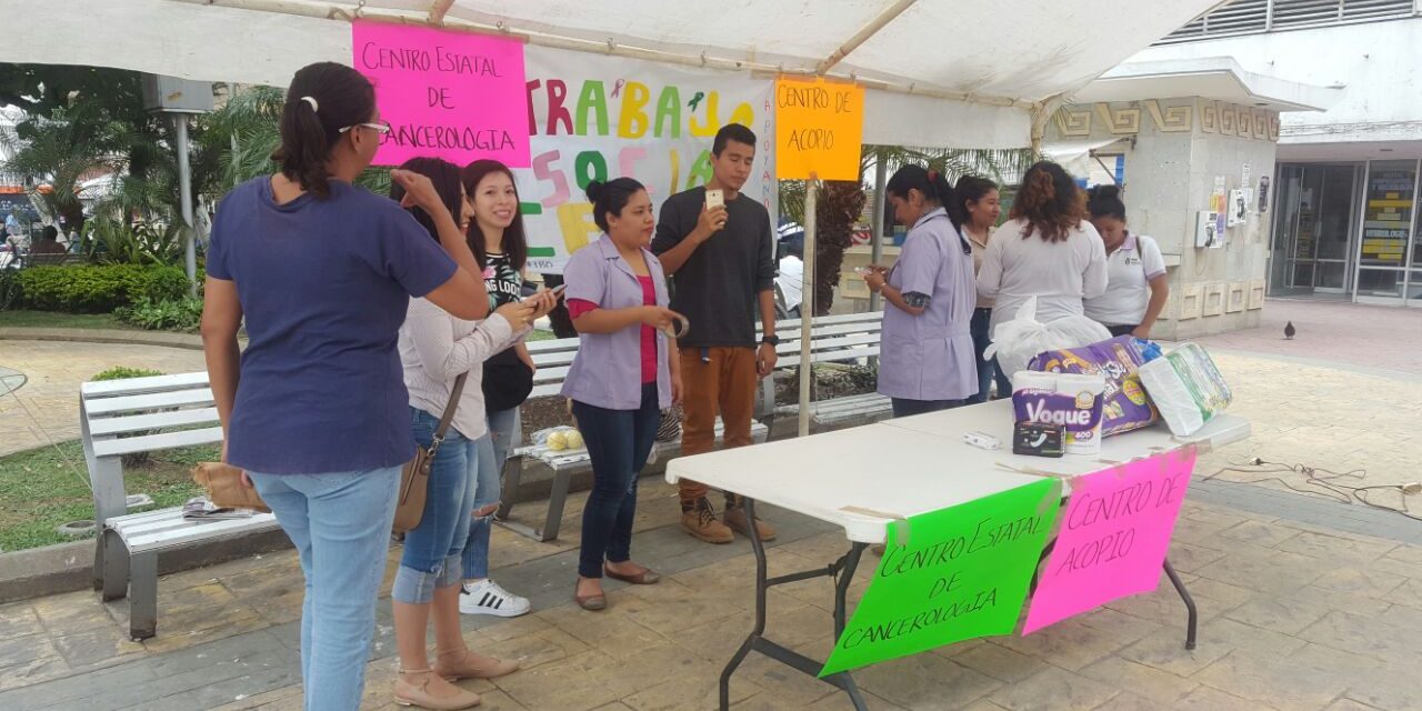 Recolectan víveres para apoyar a pacientes del CECAN