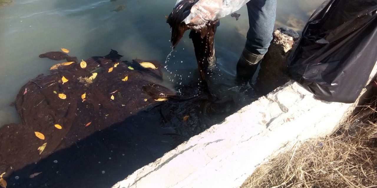 Derrame de hidrocarburo contamina laguna