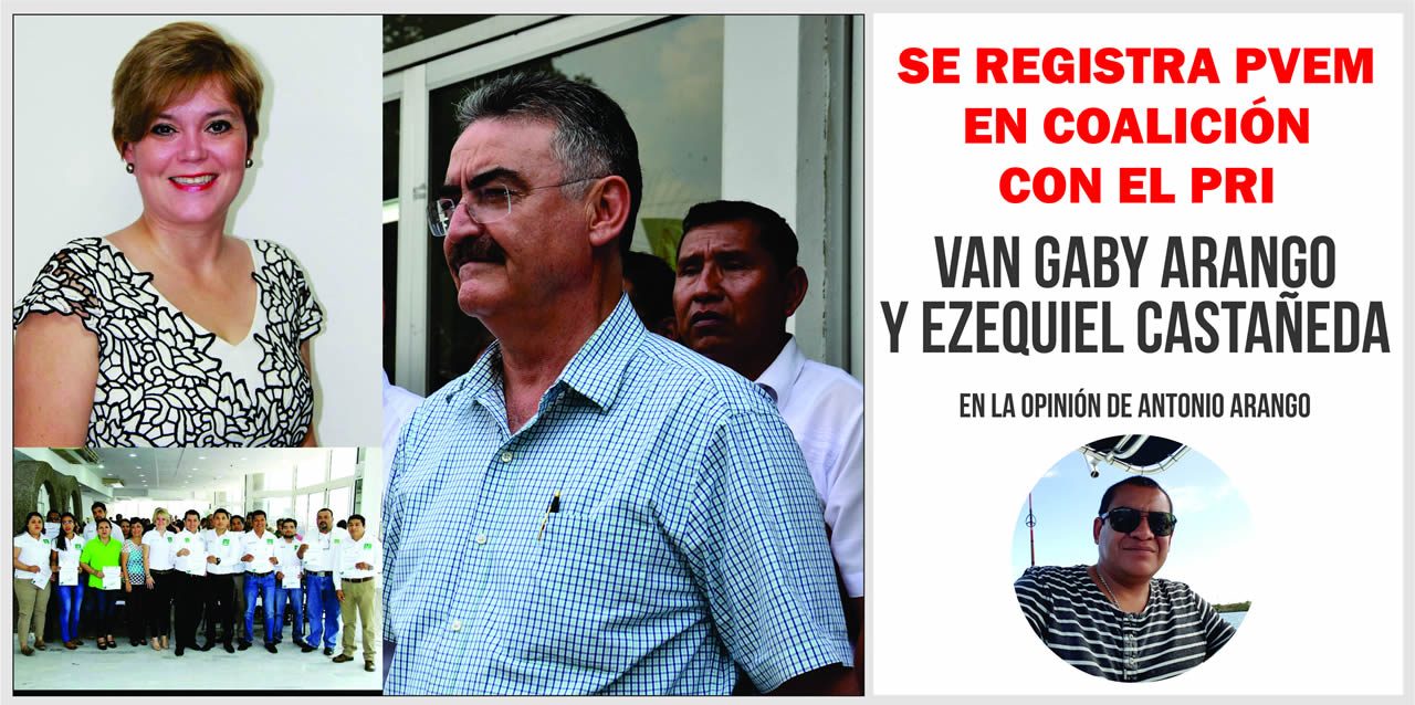 SE REGISTRA PARTIDO VERDE ECOLOGISTA EN COALICIÓN CON EL PRI.