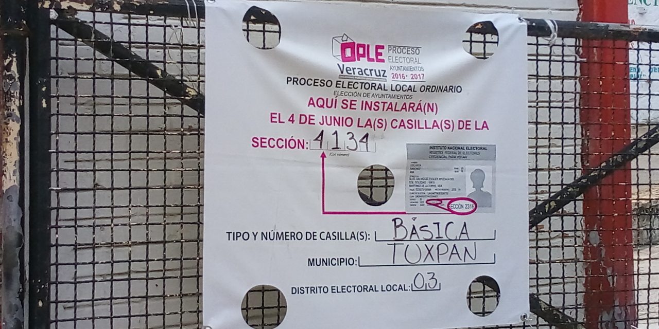 Colocan lonas de identificación de casillas en Tuxpan
