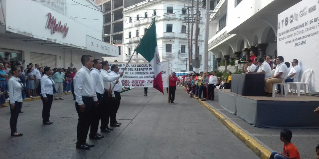 Con desfile conmemoran Día del Trabajo