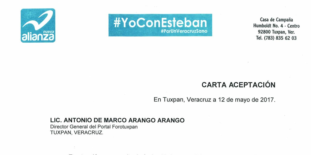 CONFIRMA ESTEBAN SALAS PARTICIPACIÓN EN EL DEBATE FOROTUXPAN