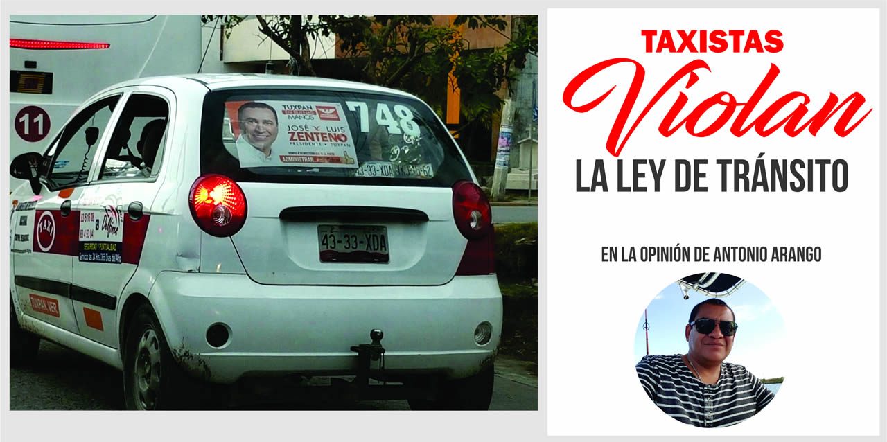 Taxistas Violan la Ley de Tránsito
