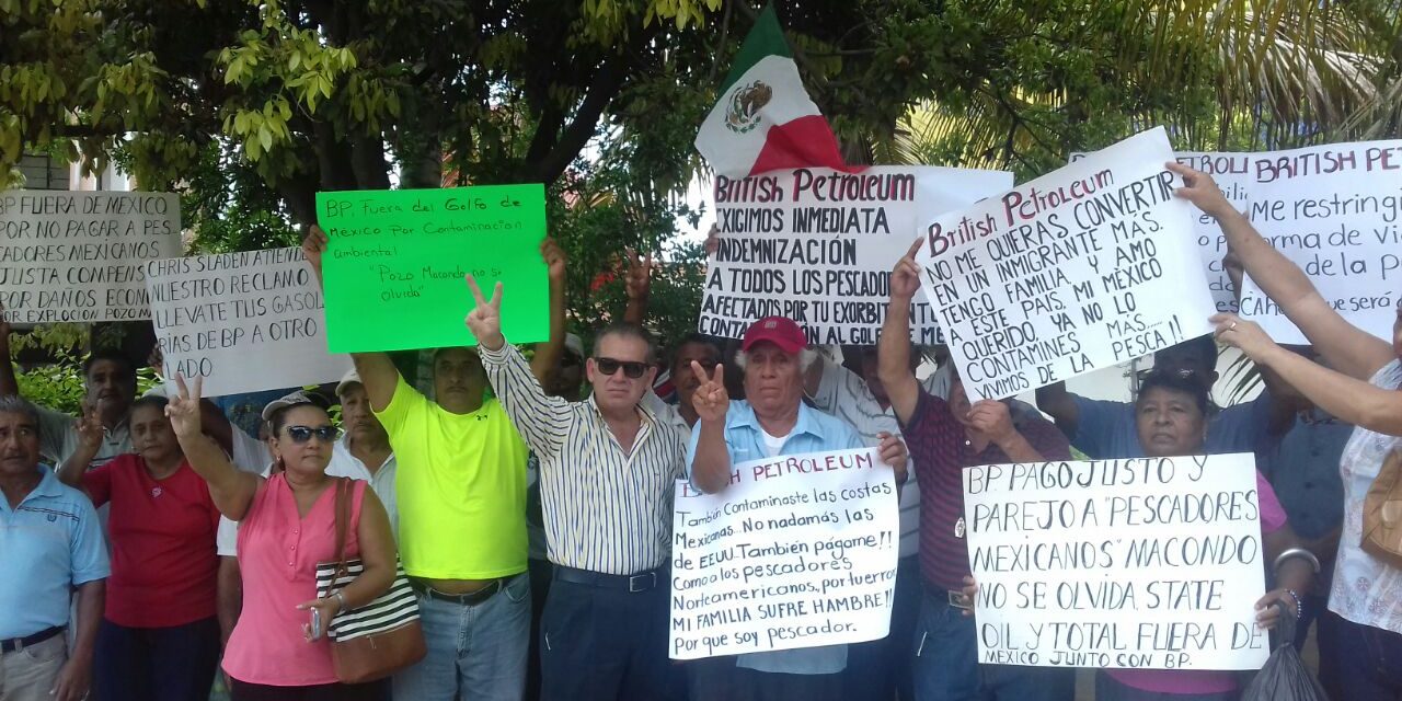 Nuevamente se manifiestan pescadores en contra de BP