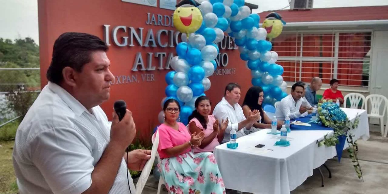 Aterrizan inversión a Jardín de Niños: Toño Aguilar