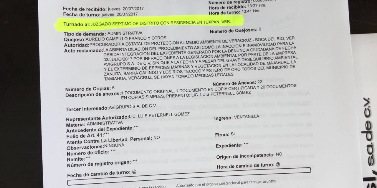 Promueve demanda de amparo en contra de la Procuraduría Estatal del Medio Ambiente; CMC