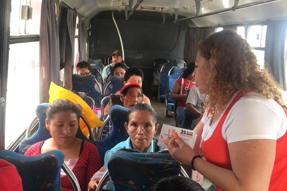 Concientizan sobre violencia de género en el Trasporte Público