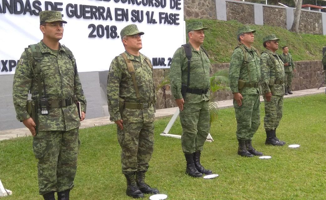 SEDENA realizan Concurso de Bandas de Guerra