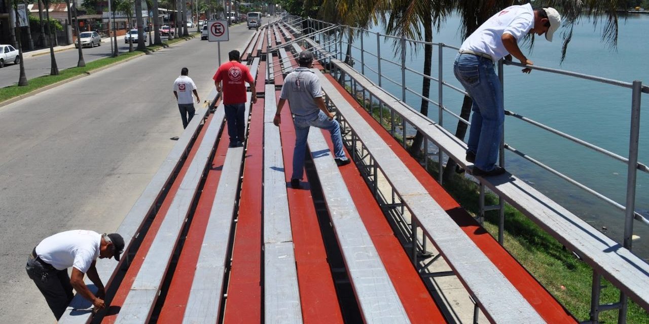 PC Tuxpan supervisará instalación de gradas para Carnaval
