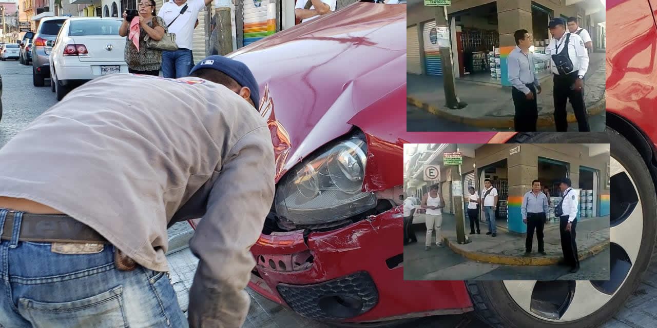 Genaro Ibañez involucrado en aparatoso choque en el centro de Tuxpan