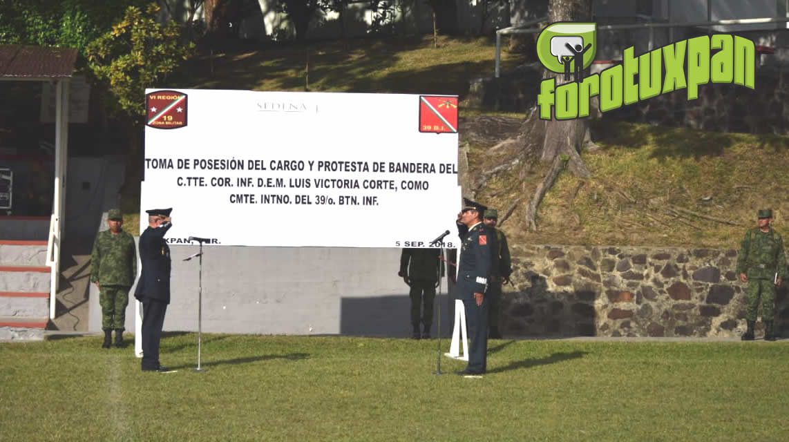 Nuevo Comandante Toma Protesta en el 39 Batallón