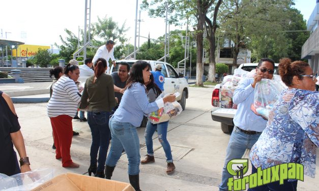 Álamo recibe ayuda del pueblo de Tuxpan