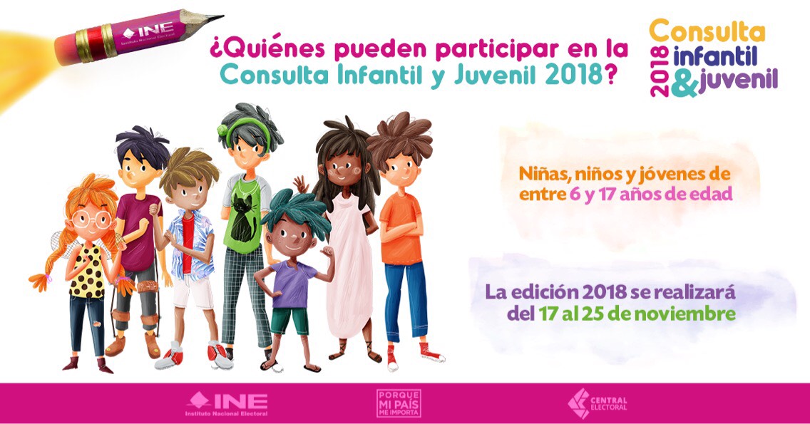 INE REALIZARÁ CONSULTA INFANTIL Y JUVENIL 2018