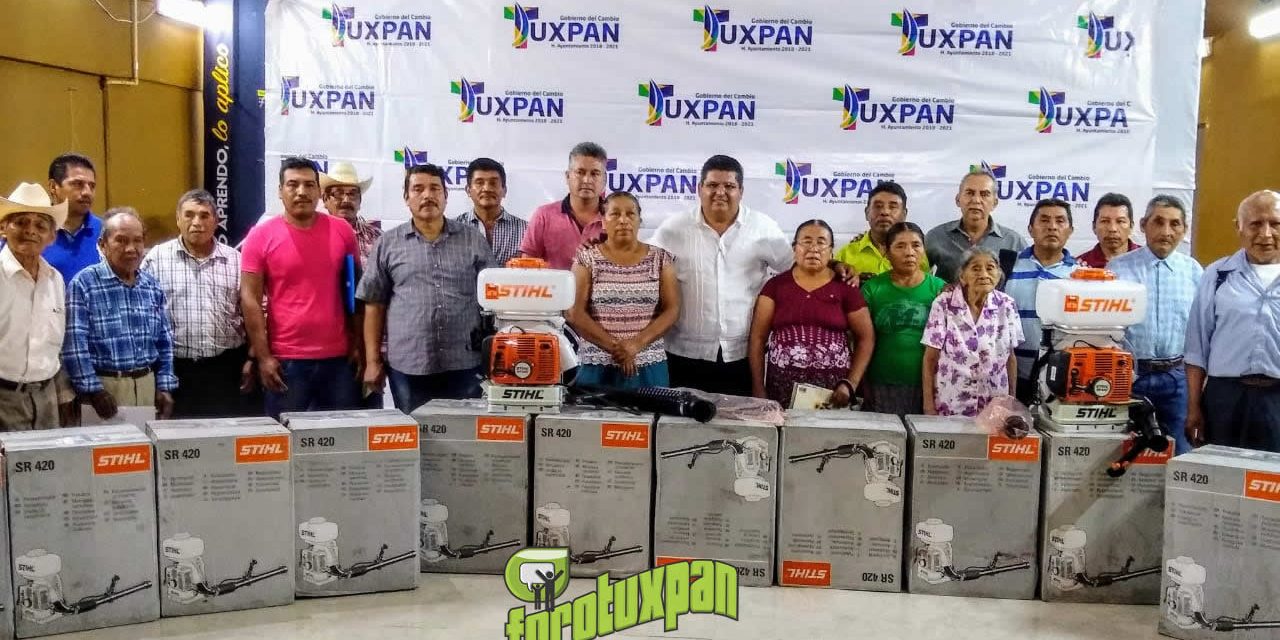 Bombas aspersoras con motor para 18 productores