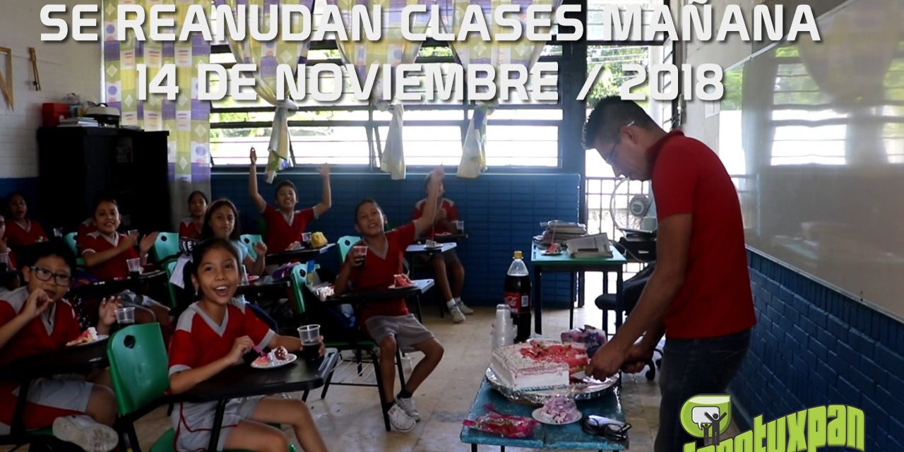Se reanudan clases este 14 de noviembre en todos los niveles educativos en el Estado de Veracruz