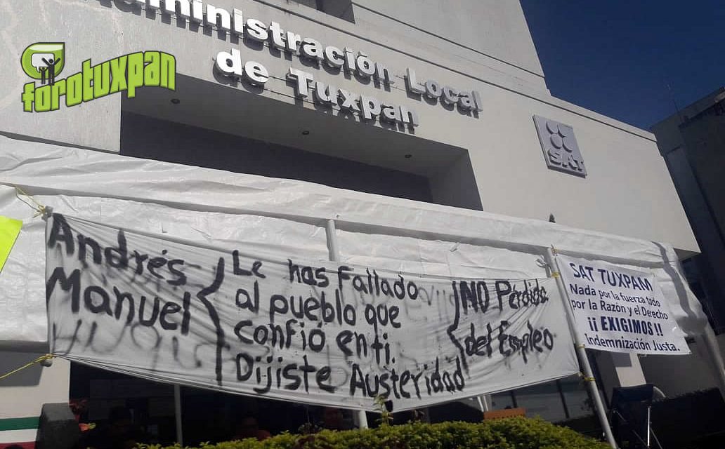 Sin reanudar actividades en el SAT: Continúa Plantón