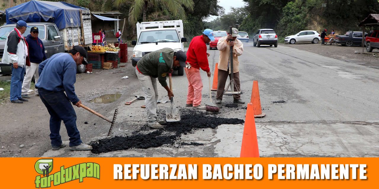 Refuerzan programa de bacheo permanente