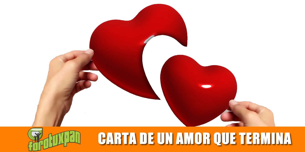 Carta de un amor que termina