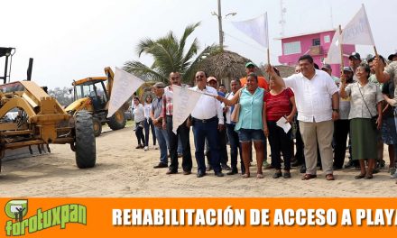 Banderazo de rehabilitación accesos a playas