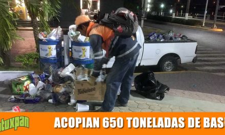 LIMPIA PÚBLICA ACOPIA 650 TONELADAS DE BASURA EN SEMANA SANTA