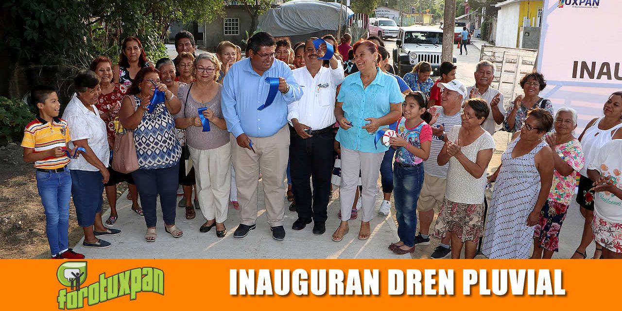 Inauguración de dren pluvial y se anuncia segunda etapa