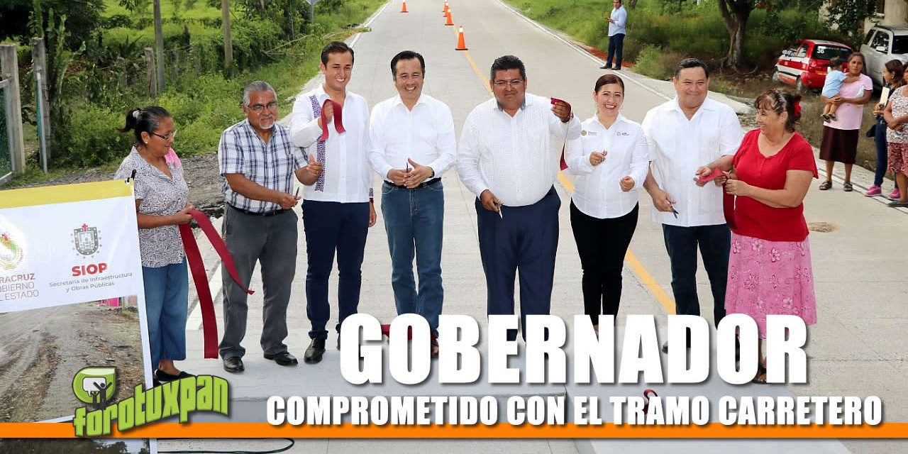GOBERNADOR SE COMPROMETE A CONCLUIR LOS 5 KM DE LA TUXPAN-CAZONES