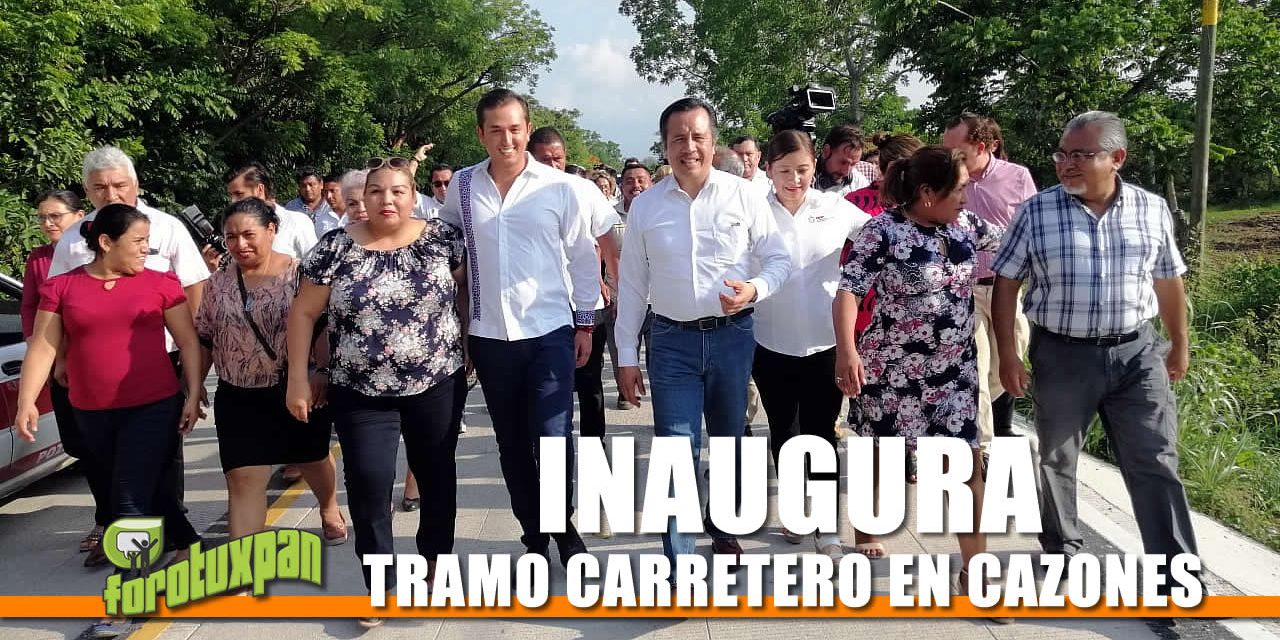 INAUGURA EL GOBERNADOR TRAMO CARRETERO DEL MUNICIPIO DE CAZONES