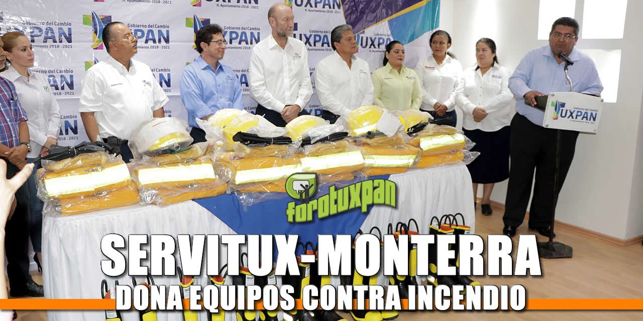 Servitux-Monterra dona equipos contra incendio a Bomberos