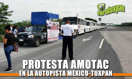 Protesta AMOTAC en la autopista