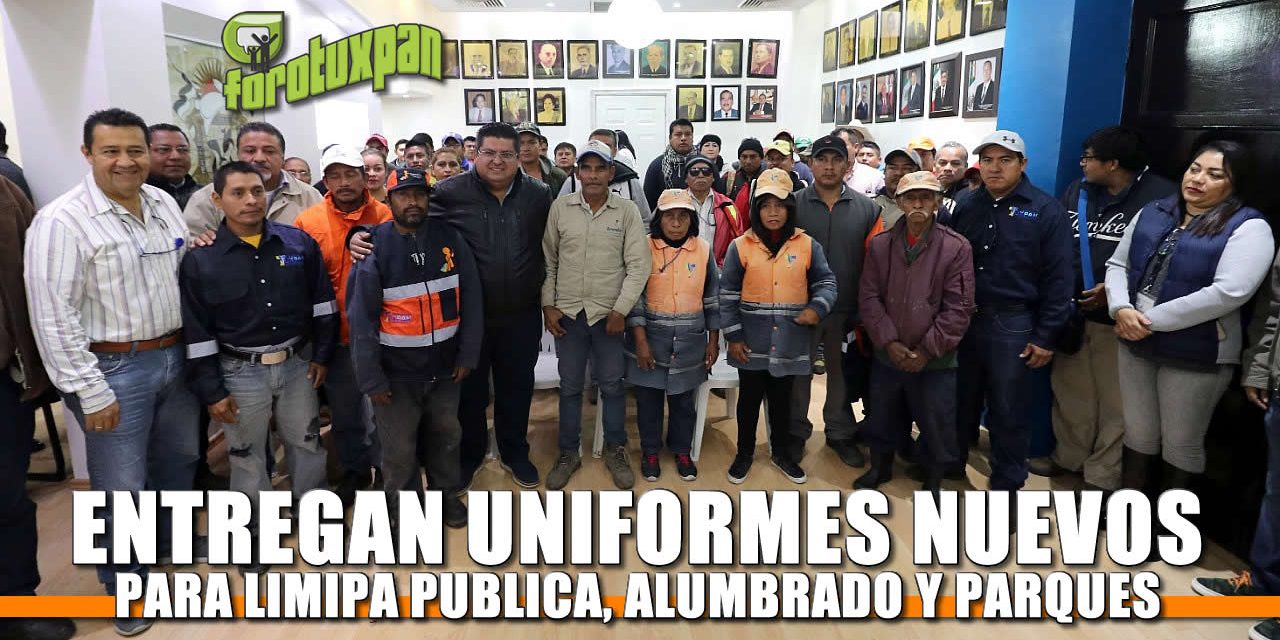 Se realiza entrega de uniformes a personal de limpia, alumbrado, parques y jardines