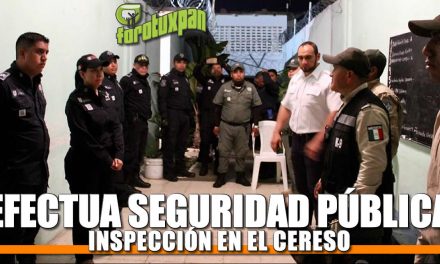 Efectúa Seguridad Pública inspección en CERESO de Tuxpan