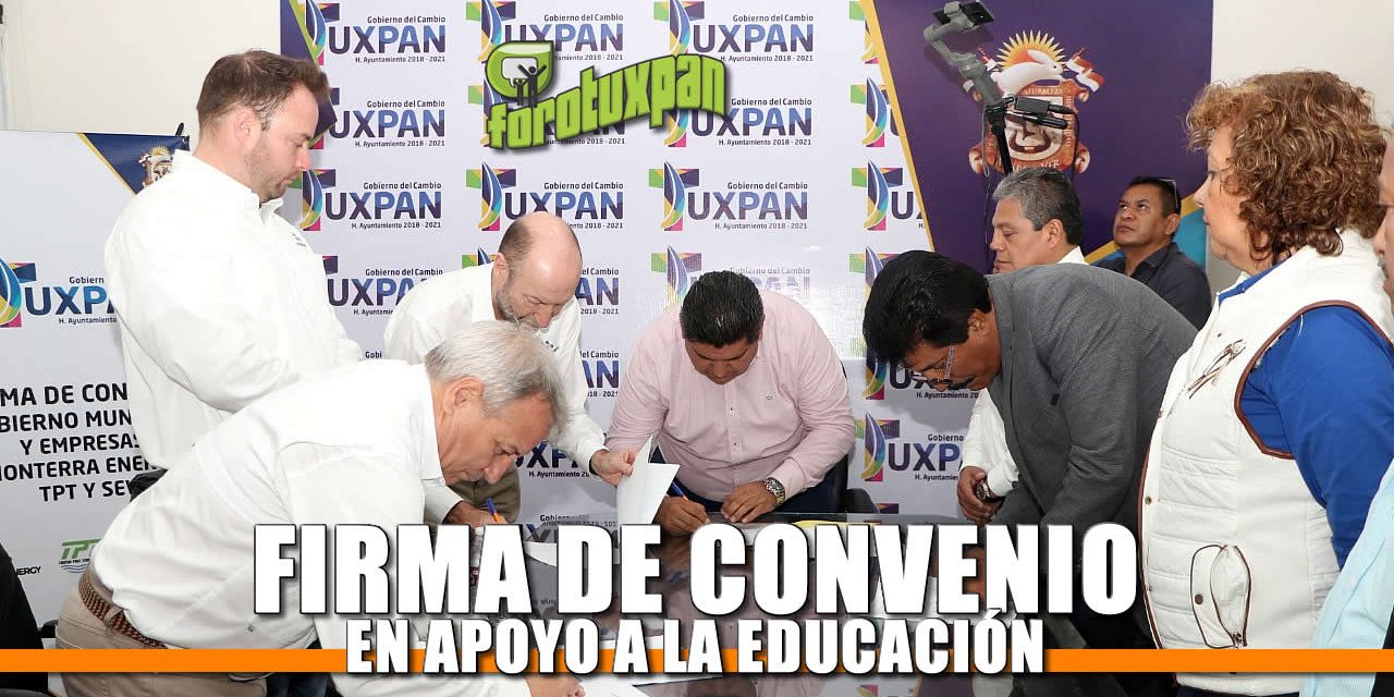 Firma de convenio en apoyo a la educación