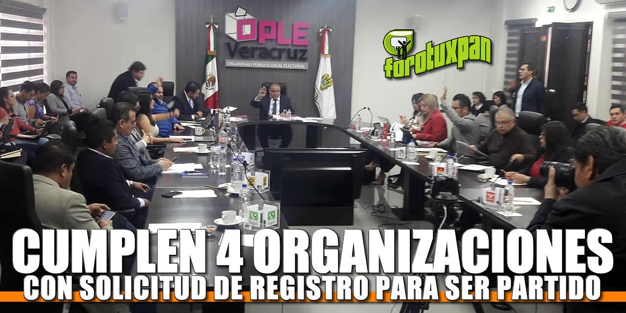 Cumplen 4 organizaciones con solicitud de registro para conformar nuevos partidos POLÍTICOS
