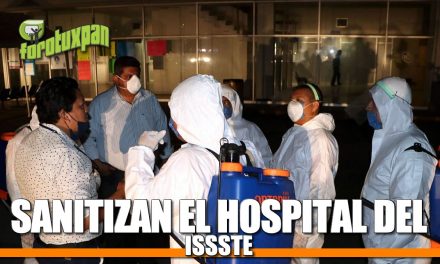 SANITIZAN EL HOSPITAL DEL ISSSTE