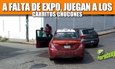 A FALTA DE EXPO, JUEGAN A LOS CARROS CHOCONES