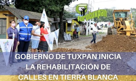 Gobierno de Tuxpan inicia la rehabilitación de calles en Tierra Blanca