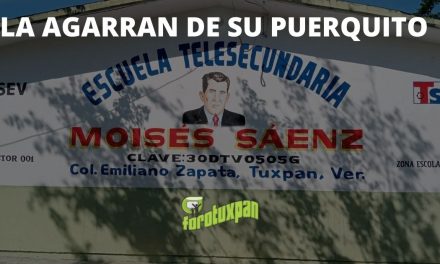 AGARRARON DE SU PUERQUITO A LA TELESECUNDARIA MOISÉS SÁENZ