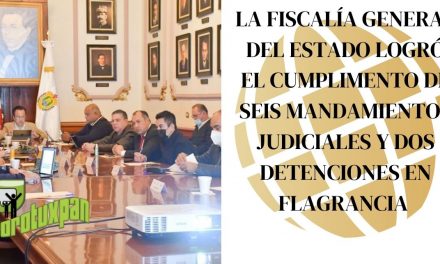La Fiscalía General del Estado Logró El Cumplimento De Seis Mandamientos Judiciales Y Dos Detenciones En Flagrancia
