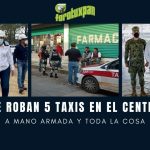 Se roban 5 taxis en el centro de Tuxpan
