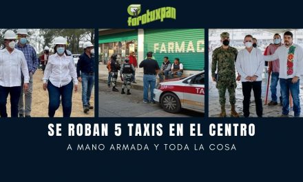 Se roban 5 taxis en el centro de Tuxpan
