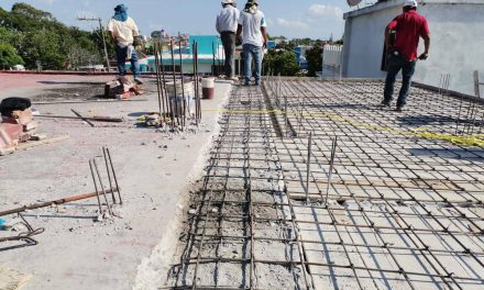 Tamiahua: Trabajos de construcción de las oficinas del DIF Municipal