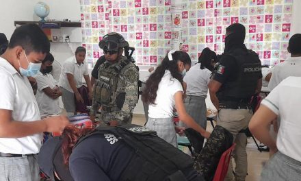 Tamiahua: Operativo Mochila en escuela telesecundaria «Adolfo López Mateos»