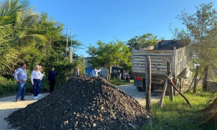 Tamiahua: Continúan los trabajos de rehabilitación del camino Tamiahua – Palo Blanco