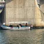 Rescatistas realizan limpieza e inspección submarina de la pilas del Puente Tuxpan